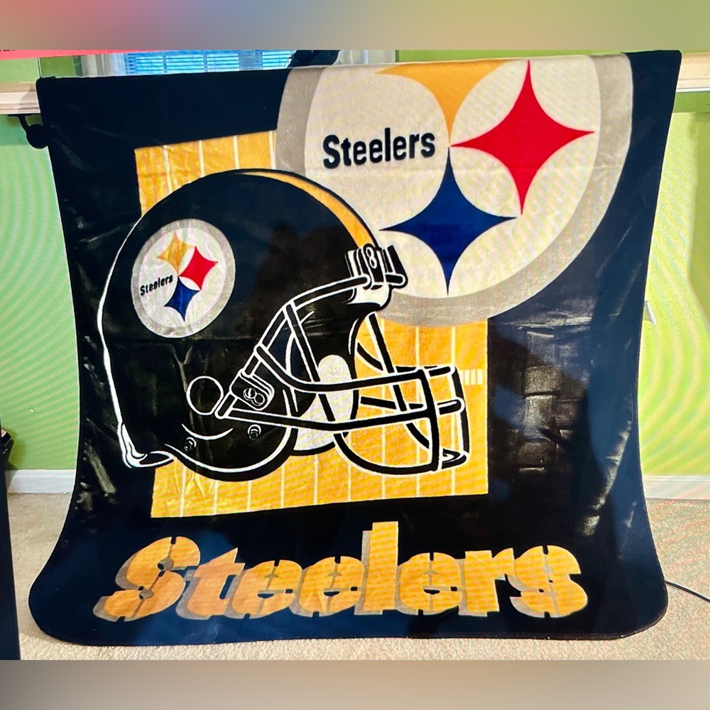 Pittsburgh Steelers Fleece Throw Blanket 51x61 NFL Football Fan Decor